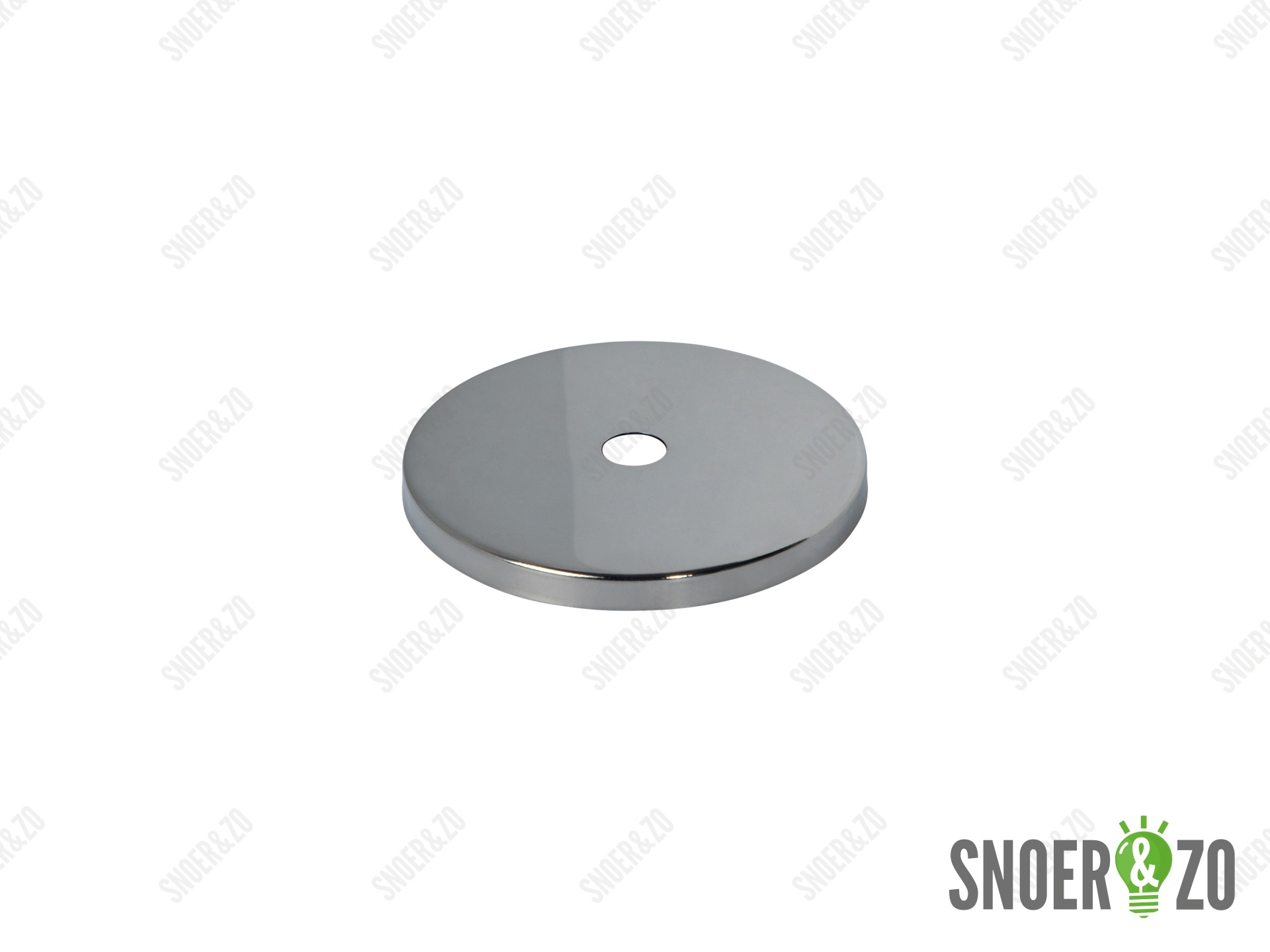 Sier afdekplaat cilinder chroom - 7 cm