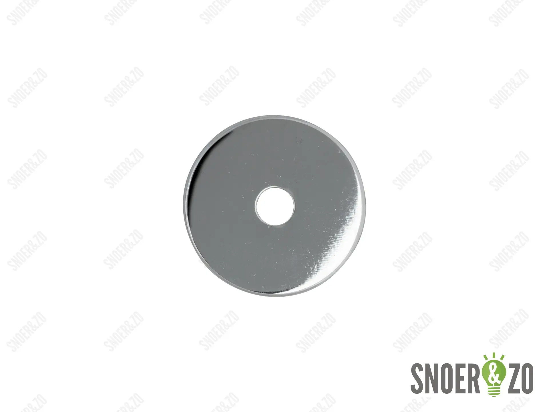 Sier afdekplaat cilinder chroom - 7 cm