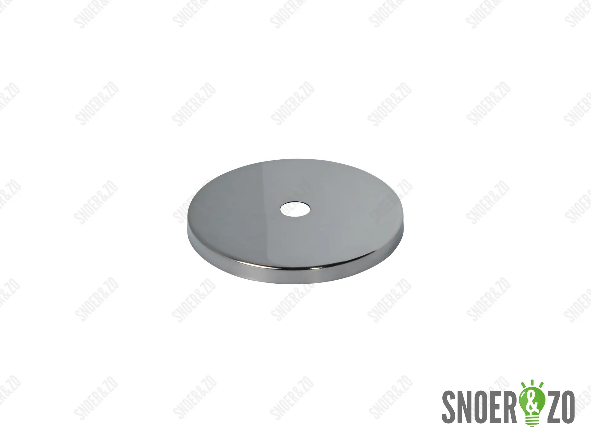 Sier afdekplaat cilinder chroom - 7 cm