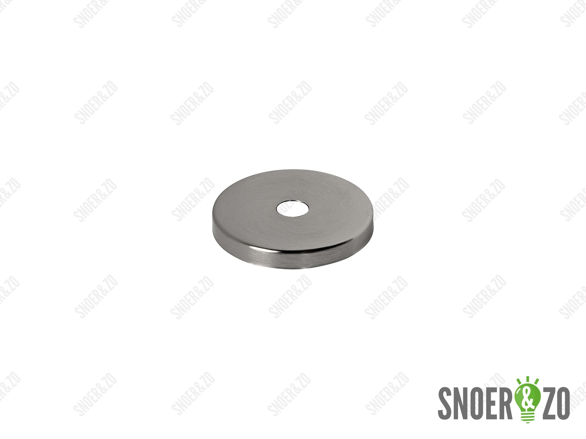 Sier afdekplaat cilinder geborsteld nikkel (RVS look) - 5 cm