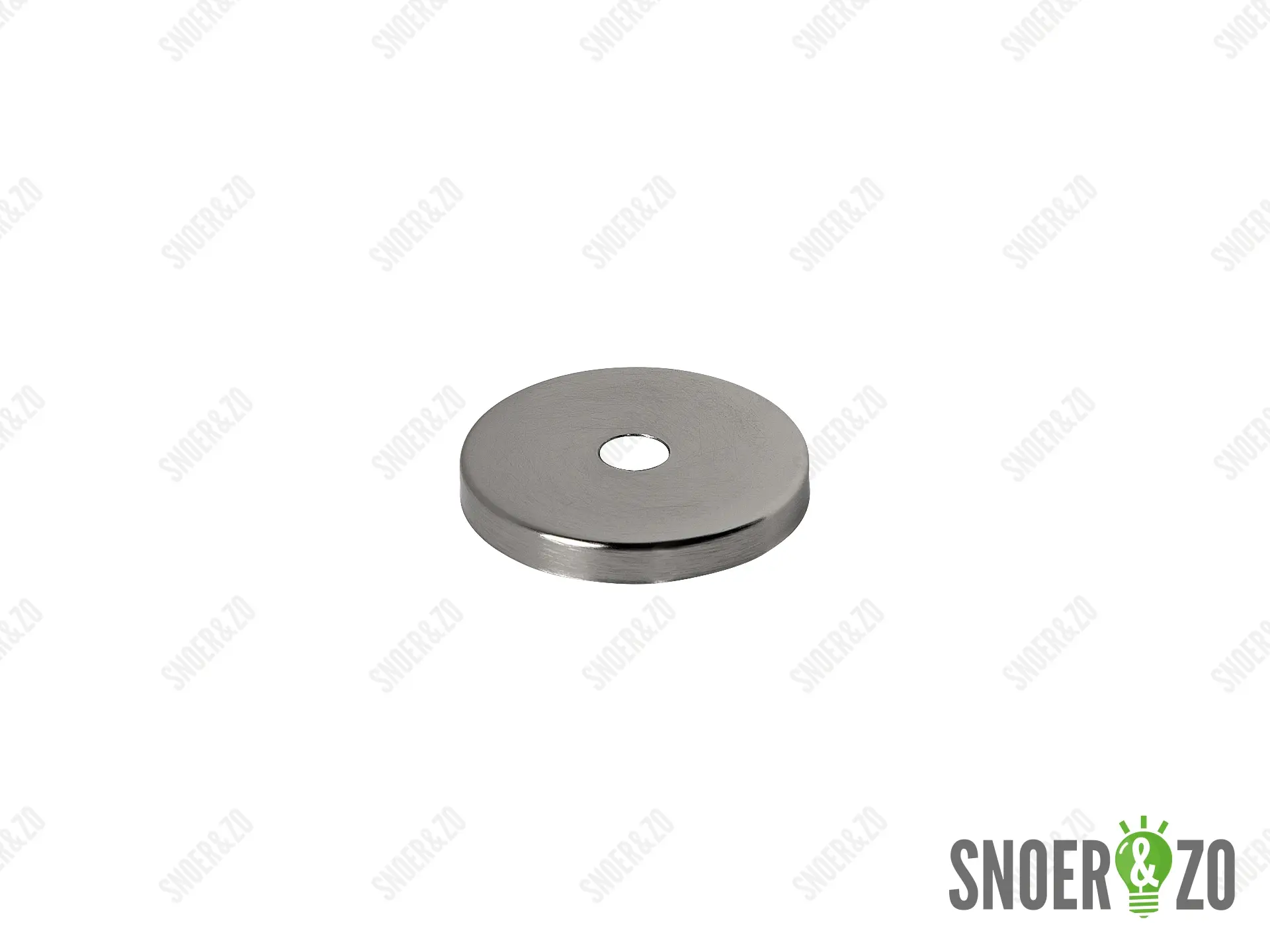 Sier afdekplaat cilinder geborsteld nikkel (RVS look) - 5 cm