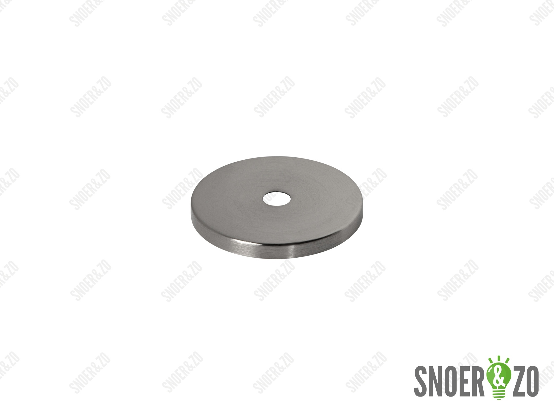 Sier afdekplaat cilinder geborsteld nikkel (RVS look) - 6 cm