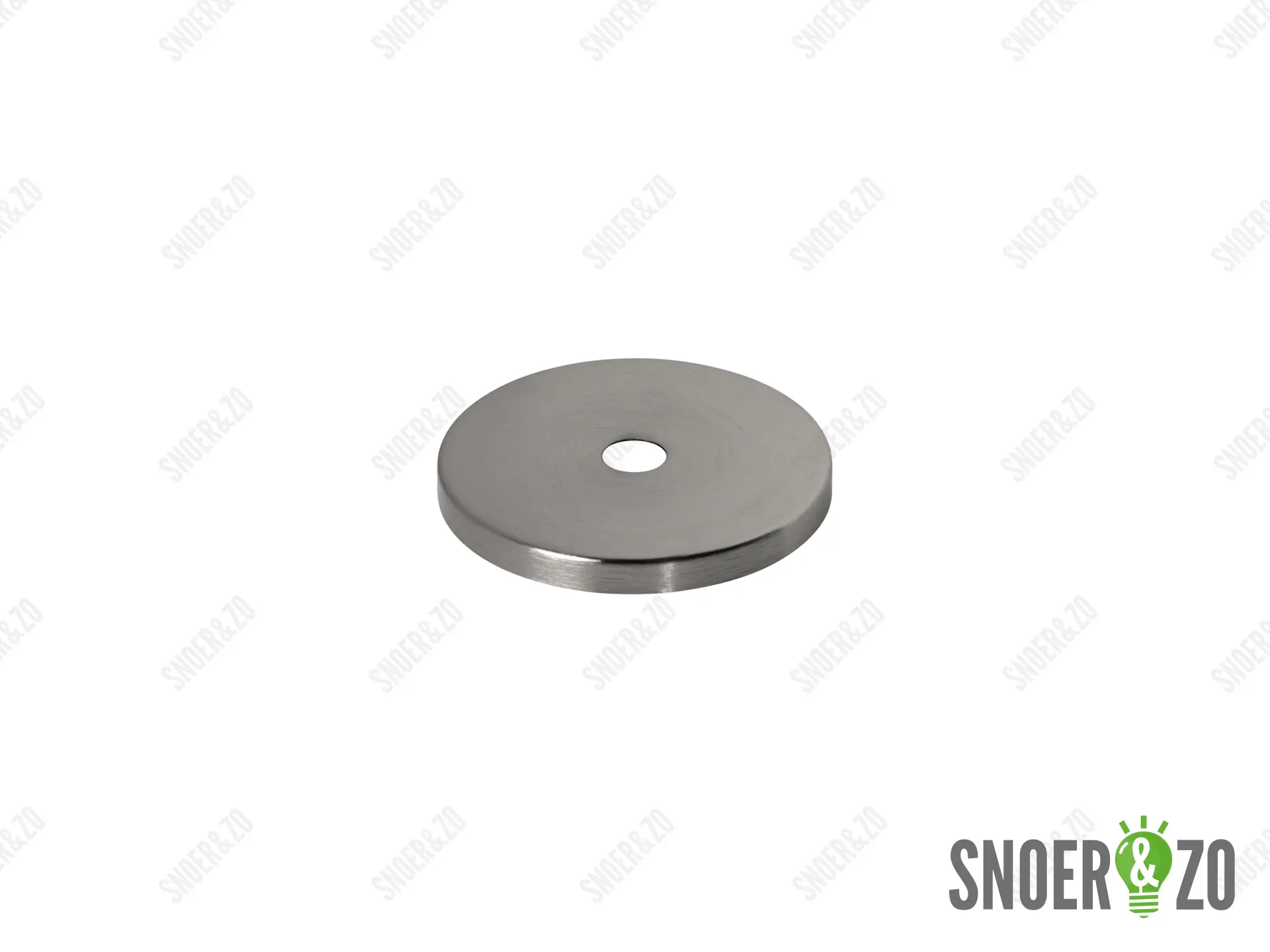Sier afdekplaat cilinder geborsteld nikkel (RVS look) - 6 cm