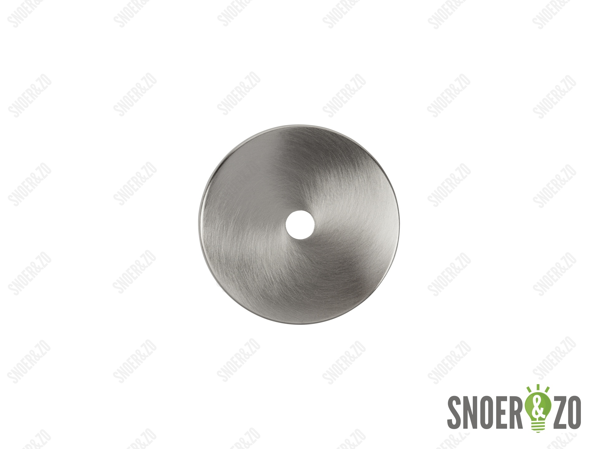 Sier afdekplaat cilinder geborsteld nikkel (RVS look) - 7 cm
