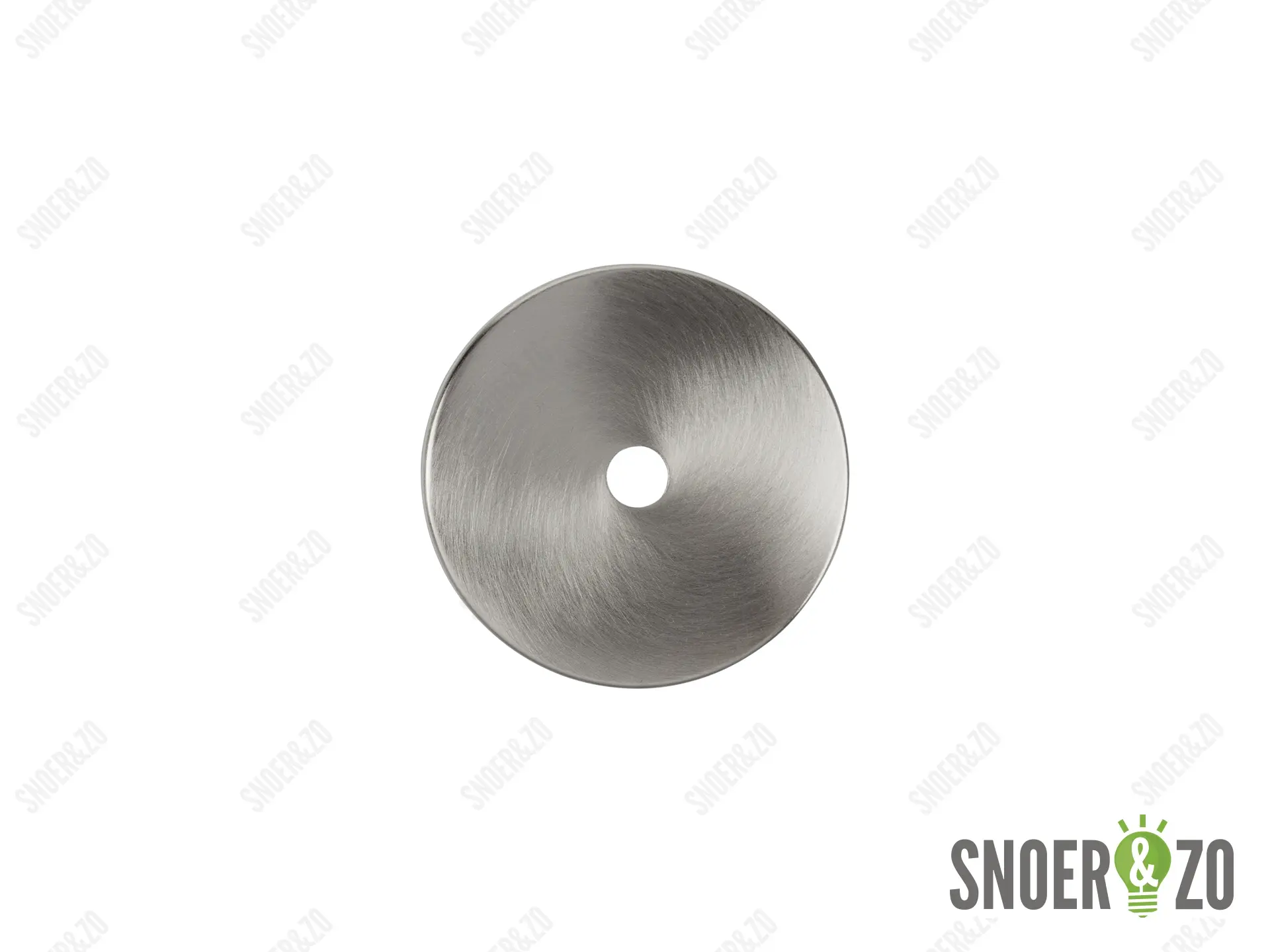 Sier afdekplaat cilinder geborsteld nikkel (RVS look) - 7 cm
