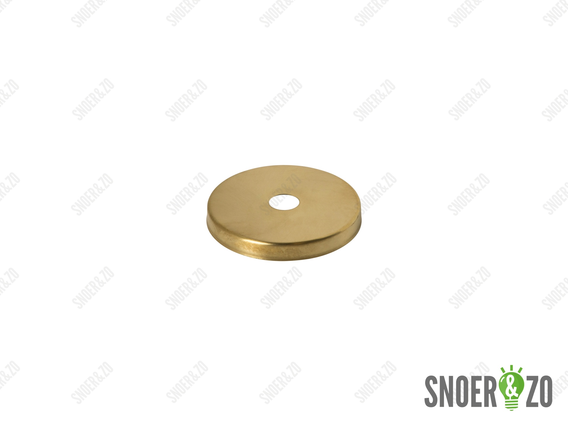 Sier afdekplaat cilinder messing - 5 cm