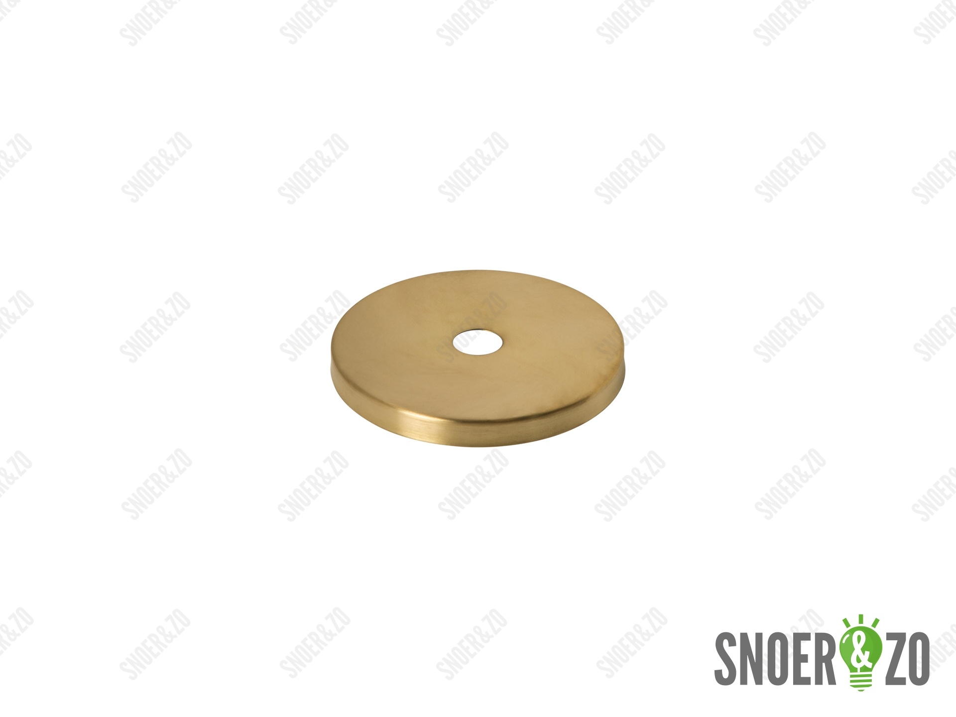 Sier afdekplaat cilinder messing - 6 cm