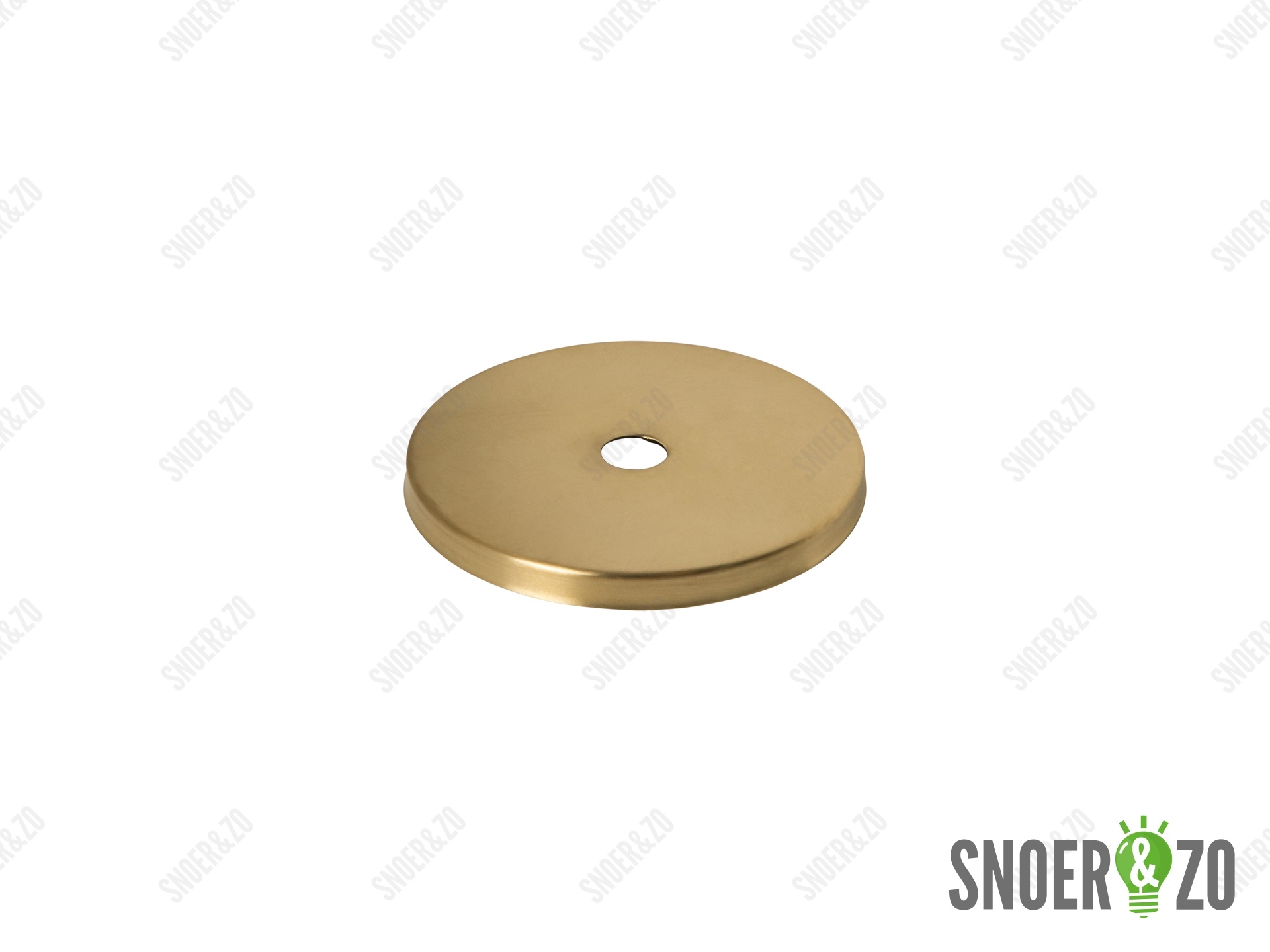 Sier afdekplaat cilinder messing - 7 cm