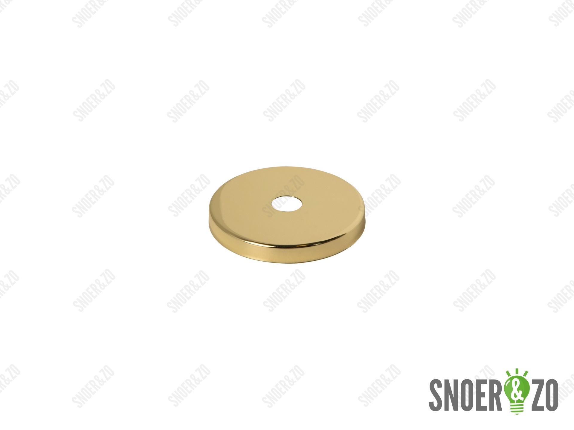 Sier afdekplaat cilinder messing glans - 5 cm