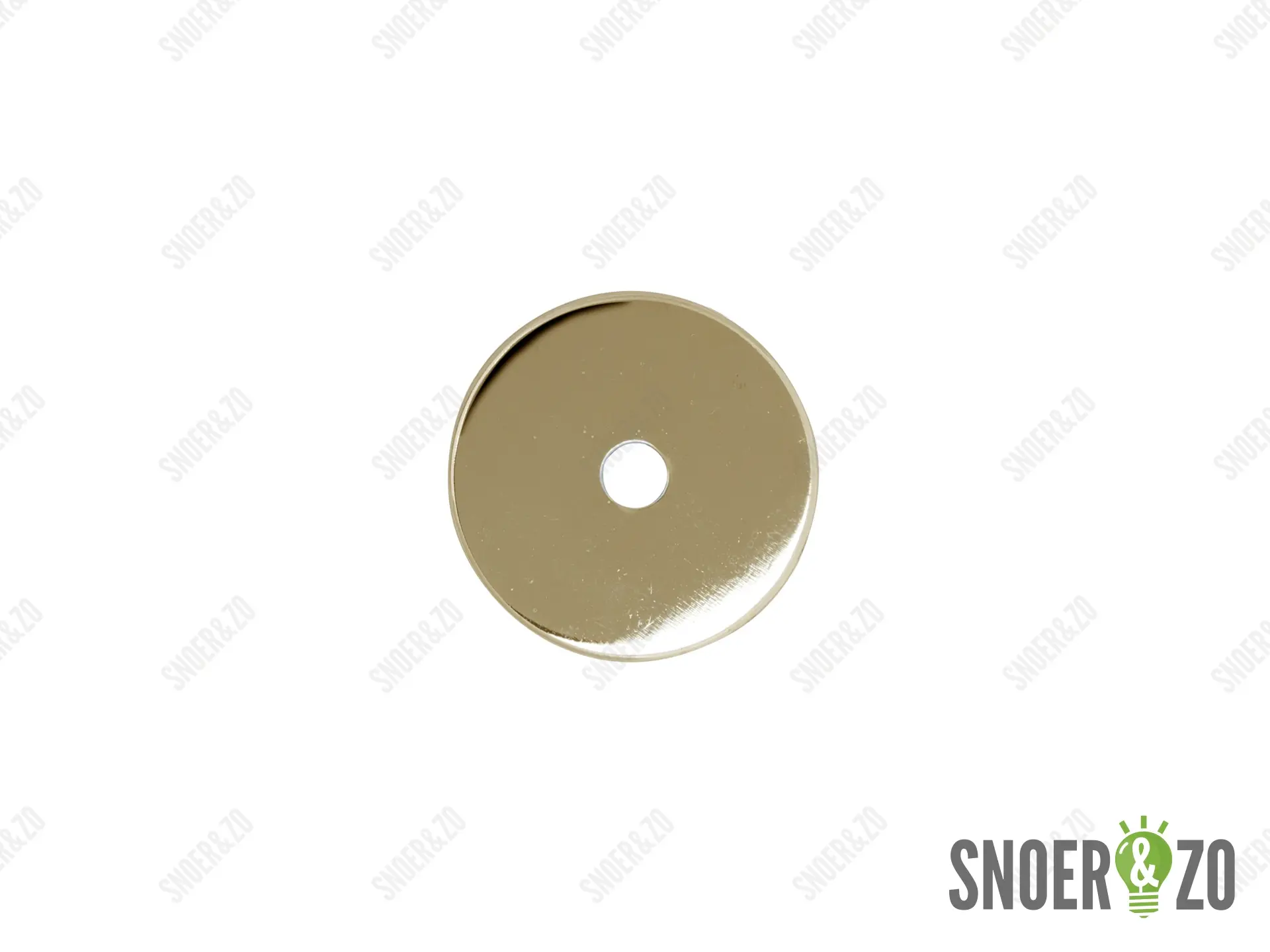 Sier afdekplaat cilinder messing glans - 6 cm