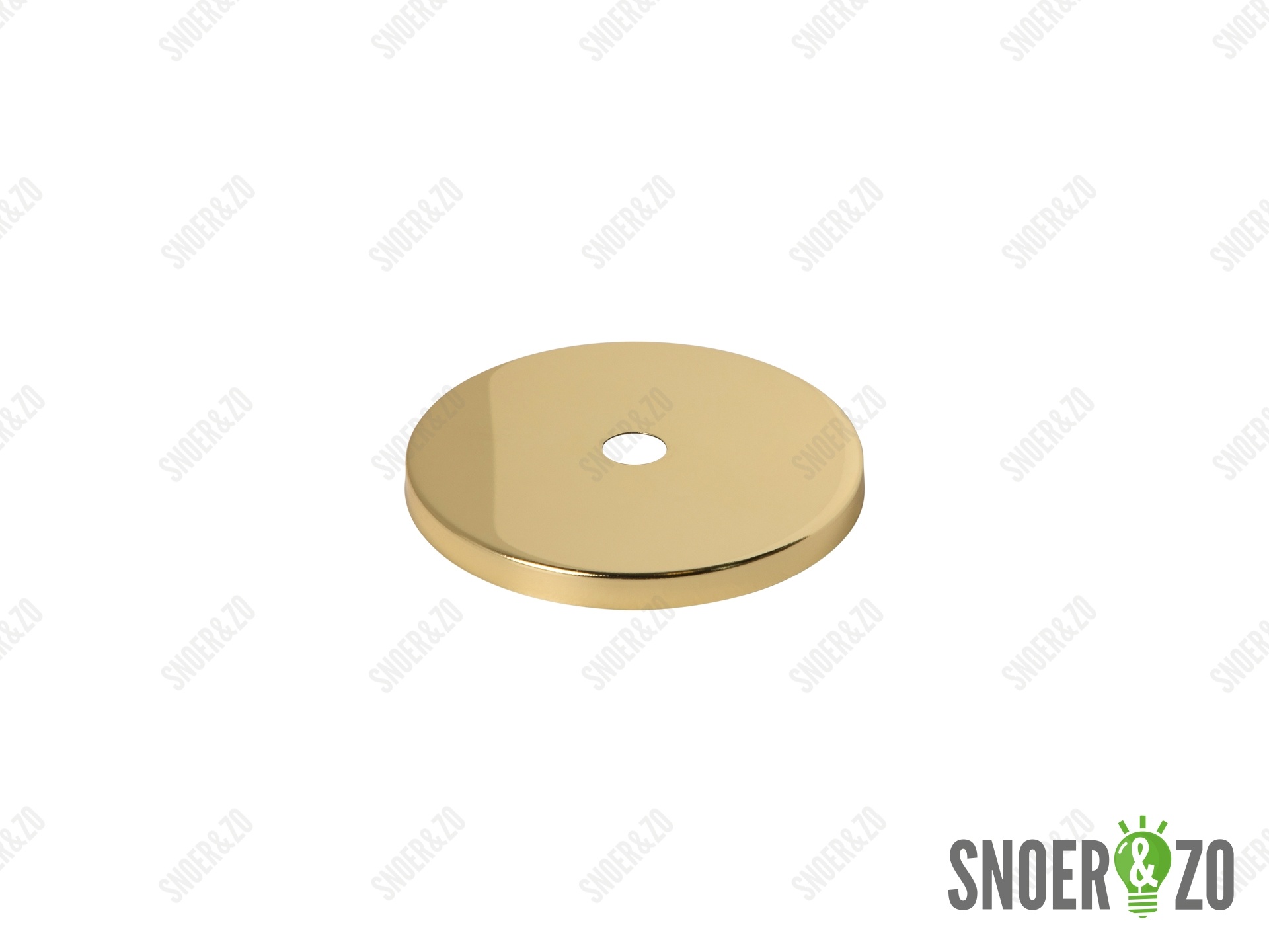 Sier afdekplaat cilinder messing glans - 7 cm