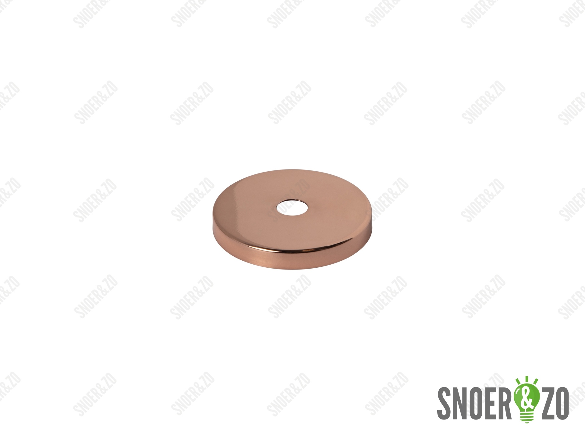 Sier afdekplaat cilinder rood koper - 5 cm