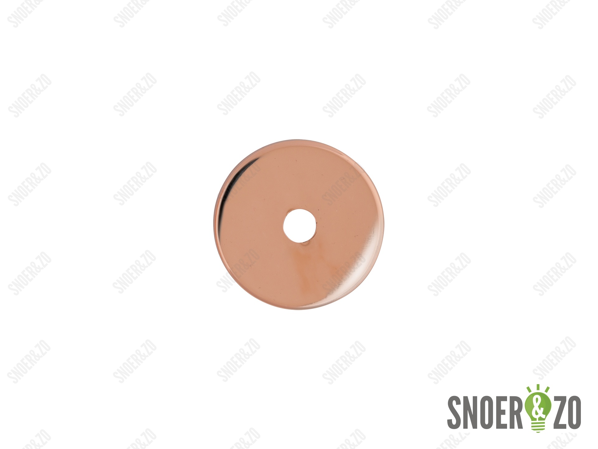 Sier afdekplaat cilinder rood koper - 6 cm