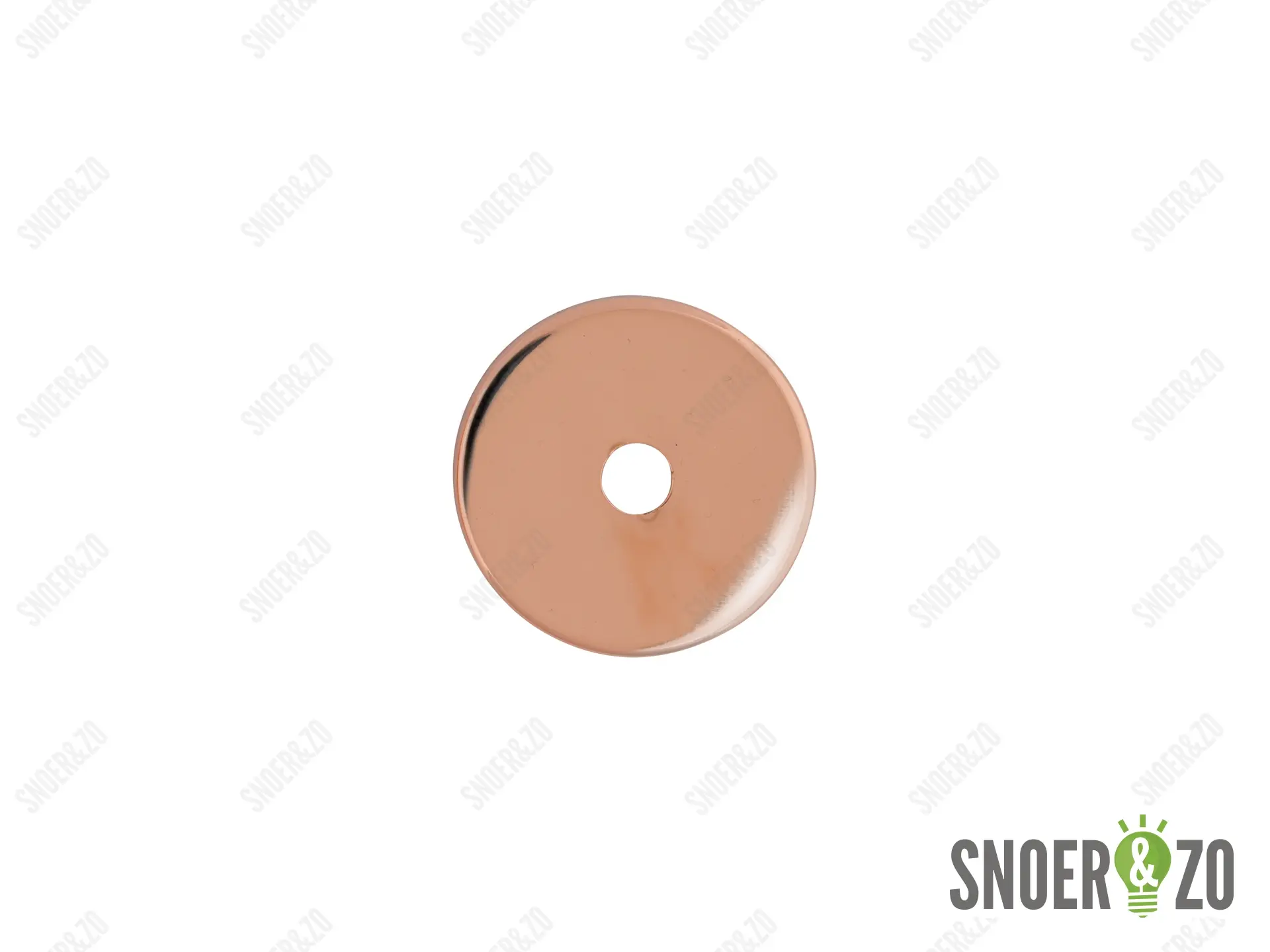 Sier afdekplaat cilinder rood koper - 6 cm