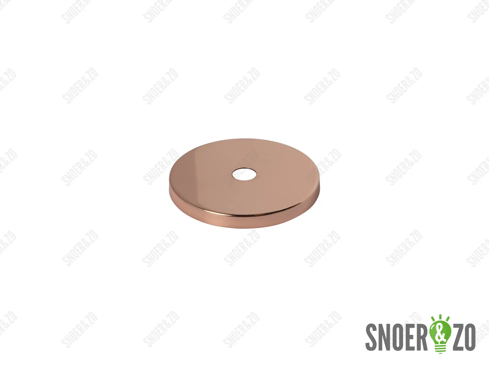 Sier afdekplaat cilinder rood koper - 6 cm