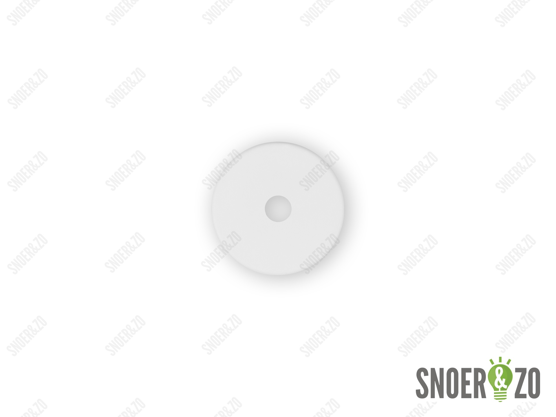 Sier afdekplaat cilinder wit - 5 cm Sier afdekplaat cilinder wit - 5 cm