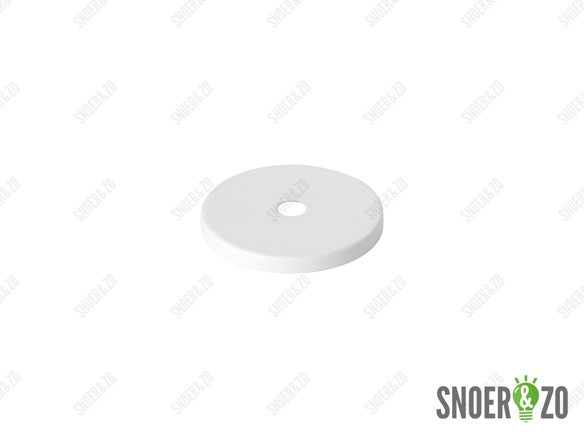 Sier afdekplaat cilinder wit - 6 cm