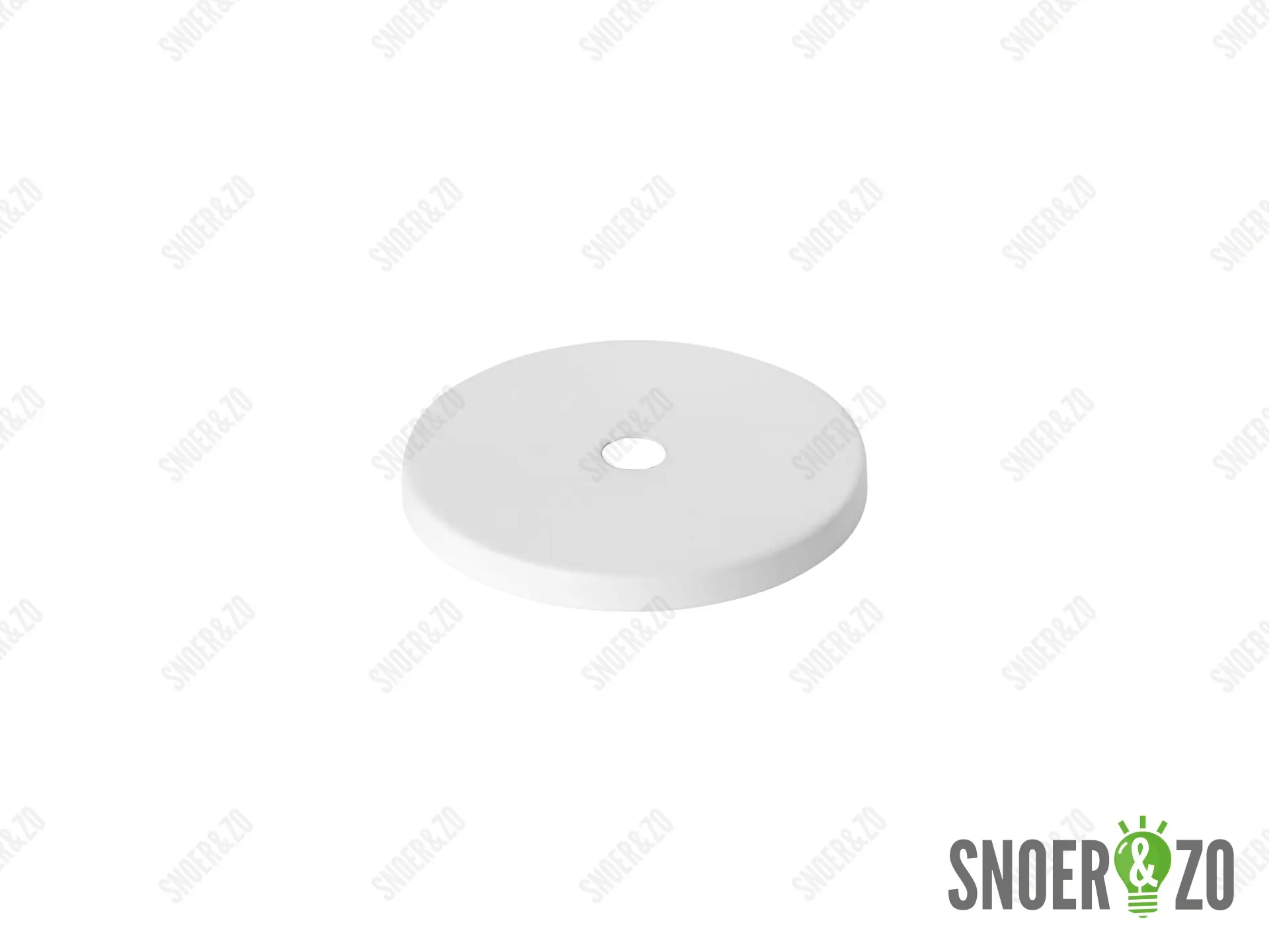 Sier afdekplaat cilinder wit - 7 cm