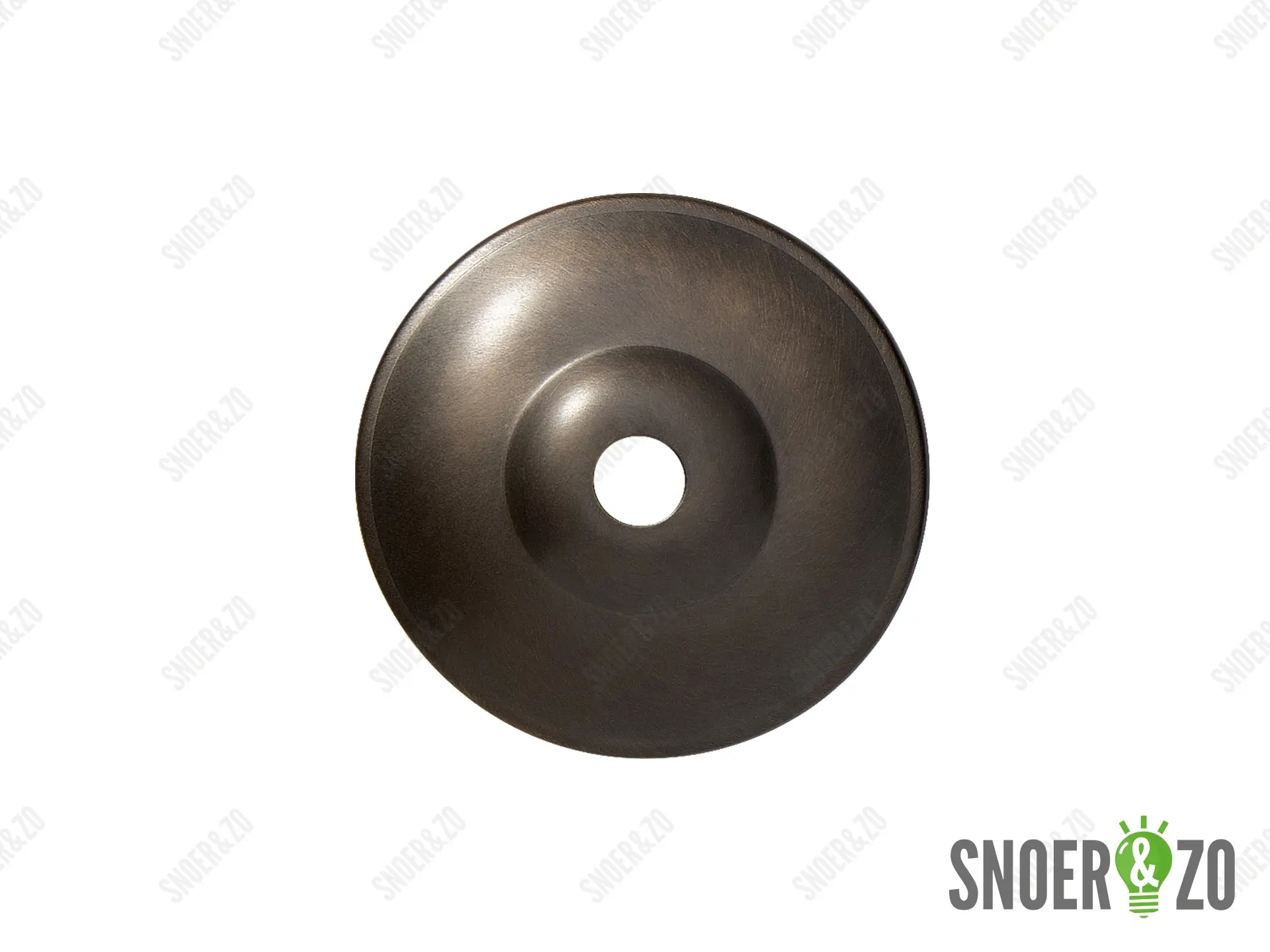 Sier afdekplaat deco brons - 6.5 cm