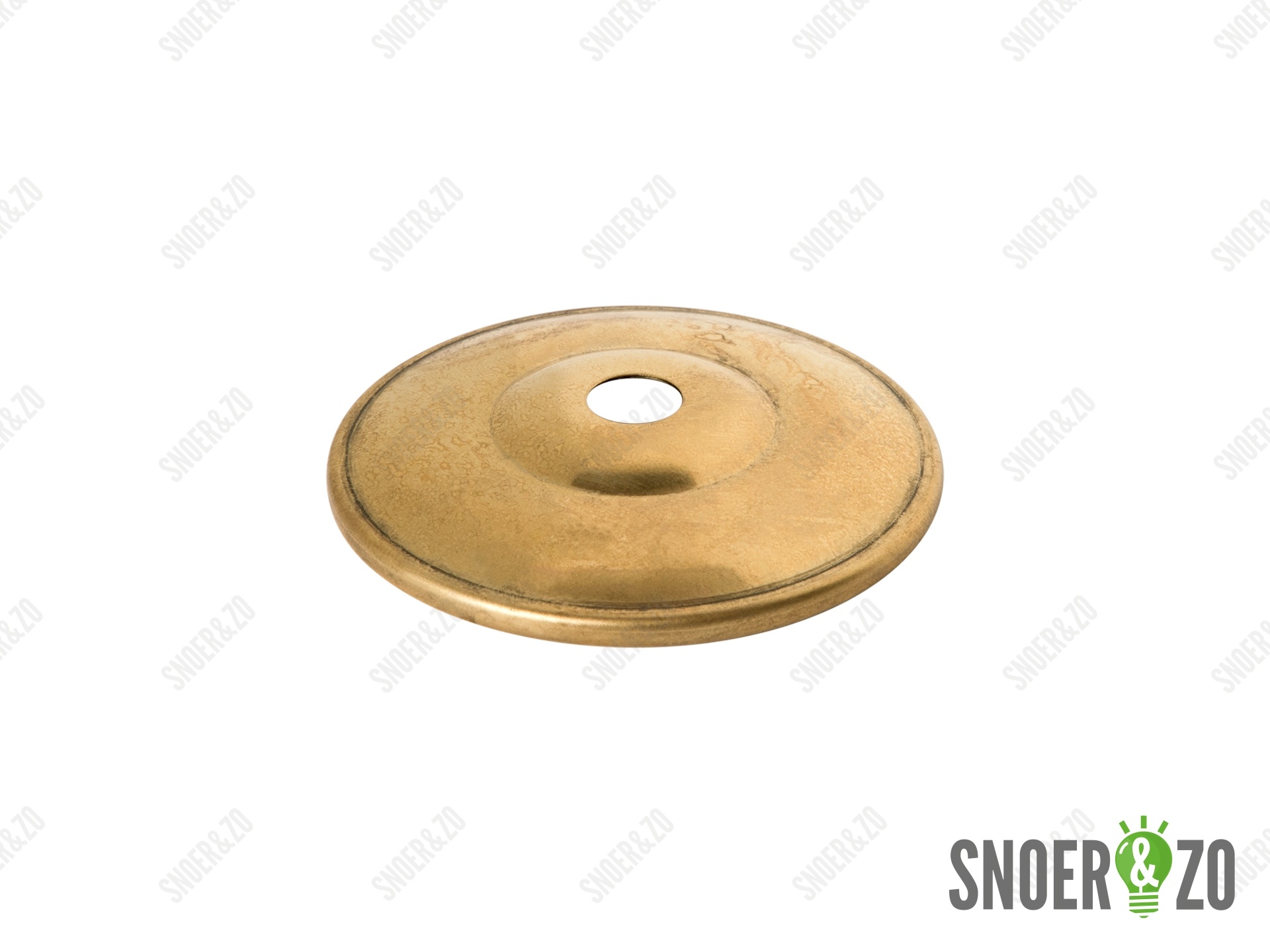 Sier afdekplaat deco messing - 6.5 cm