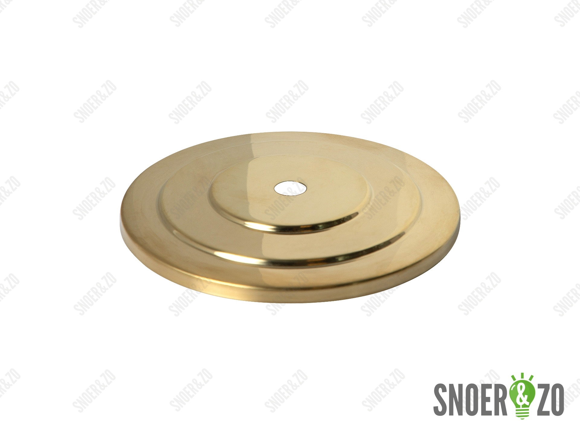 Sier afdekplaat getrapt messing - 11 cm