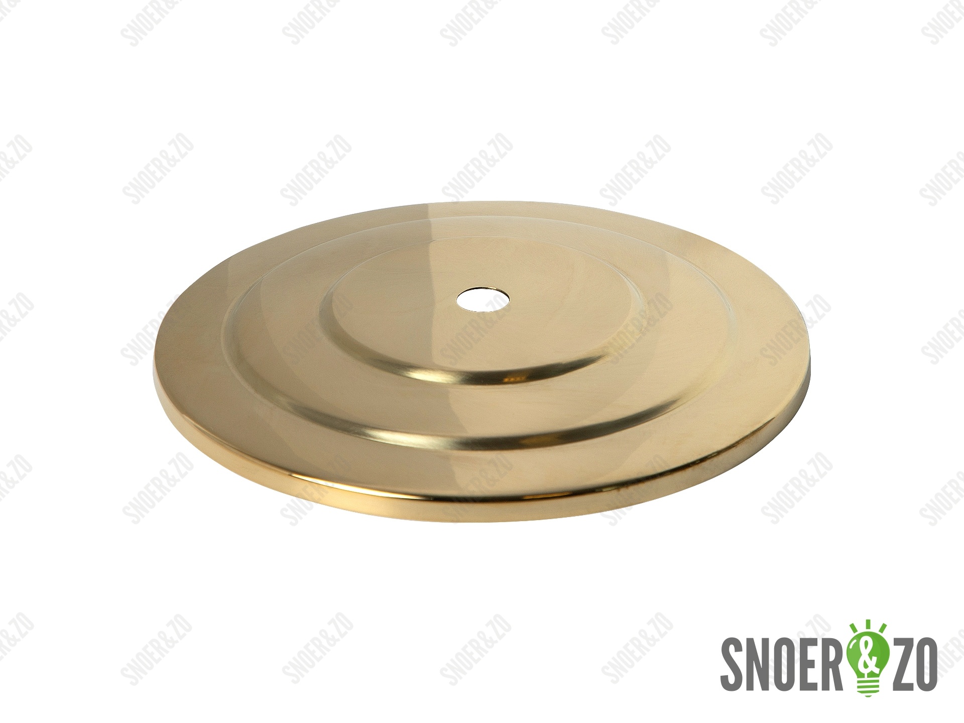 Sier afdekplaat getrapt messing - 13 cm