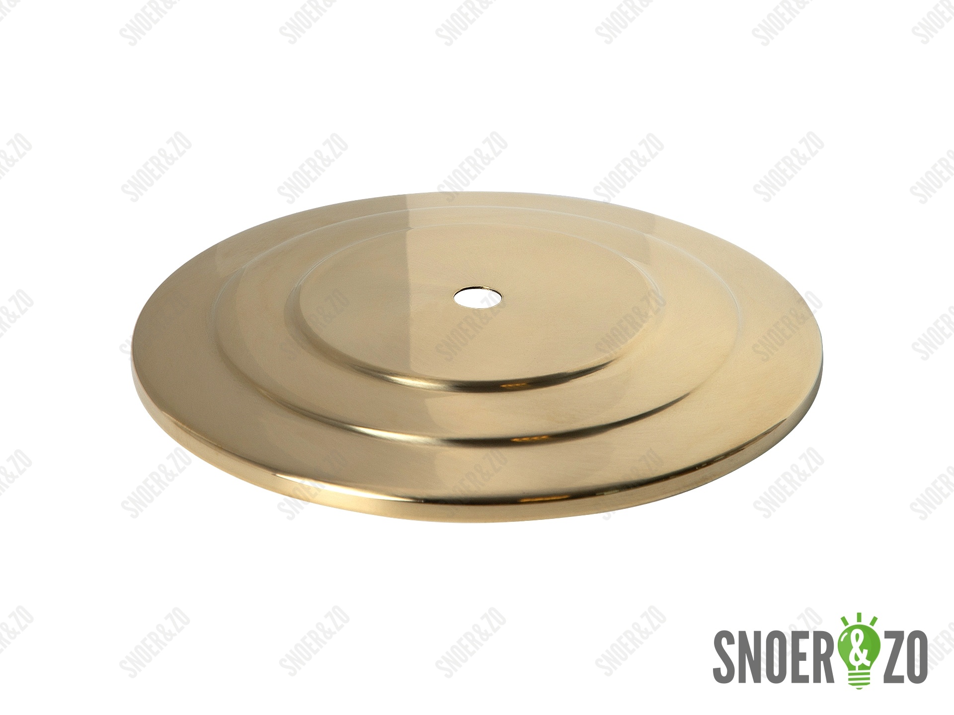 Sier afdekplaat getrapt messing - 15 cm