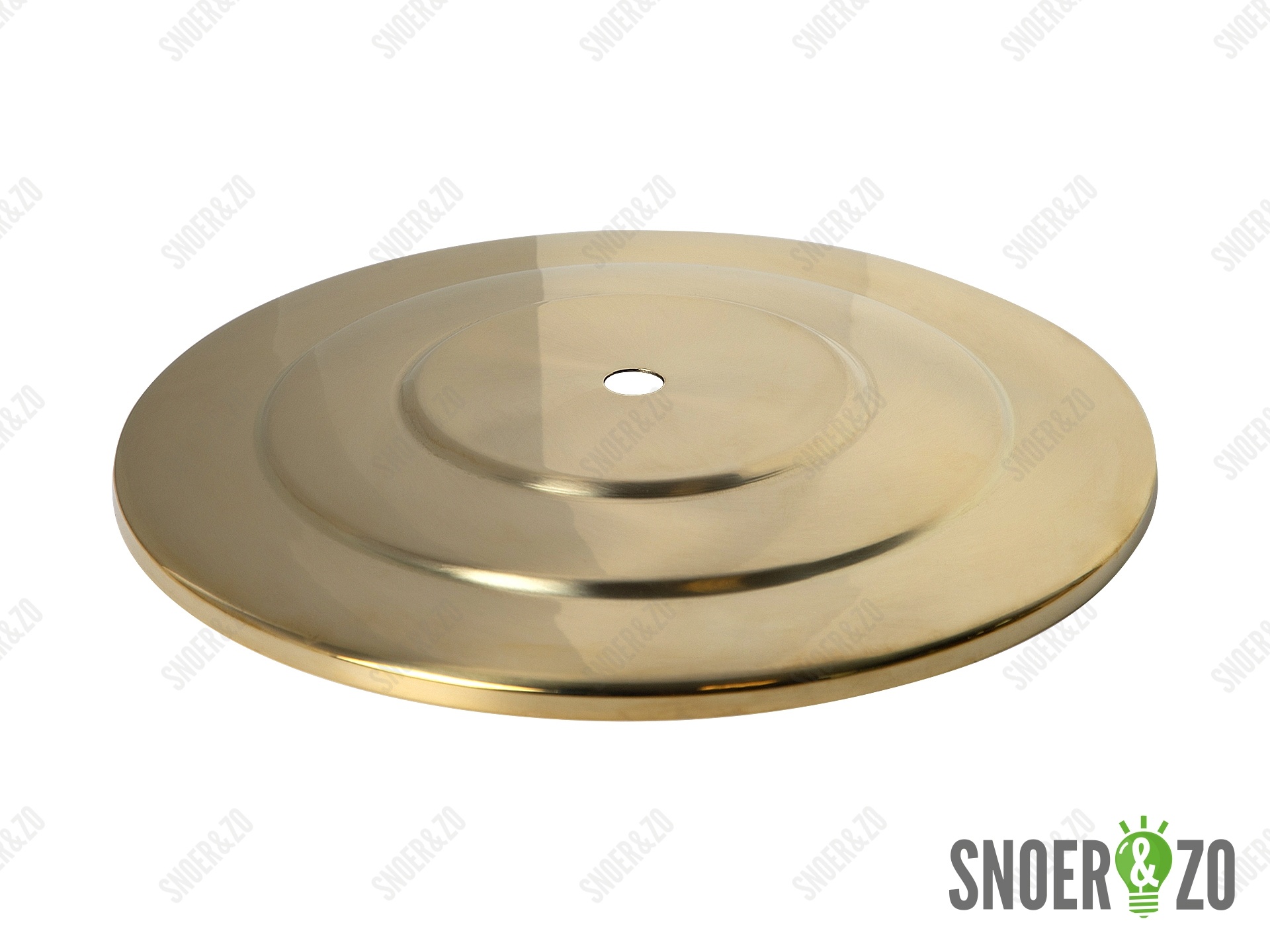 Sier afdekplaat getrapt messing - 18 cm