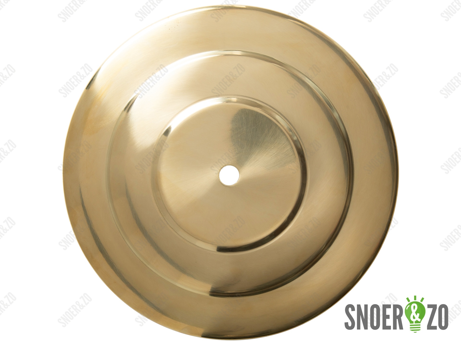 Sier afdekplaat getrapt messing - 18 cm