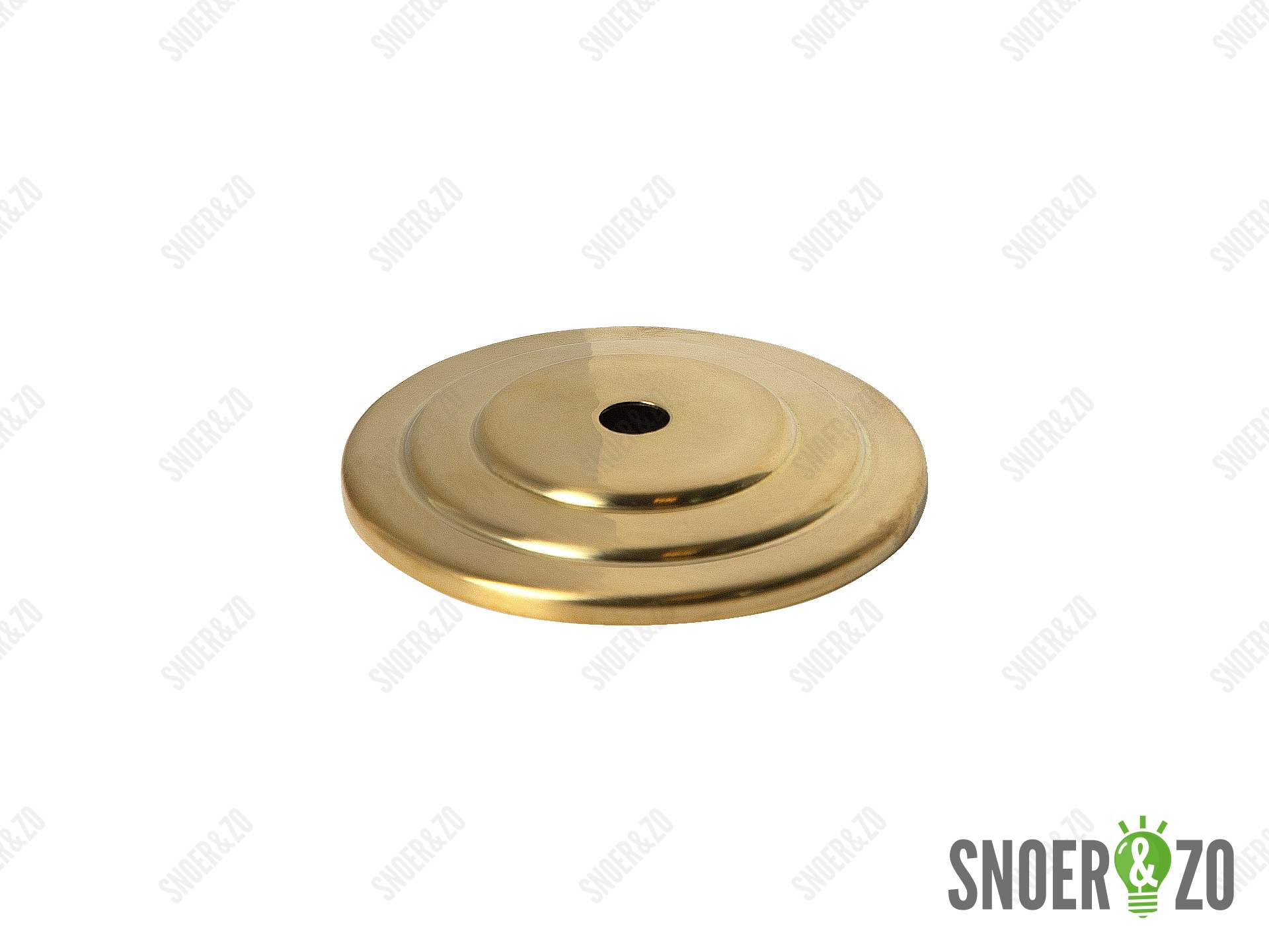 Sier afdekplaat getrapt messing - 8.5 cm