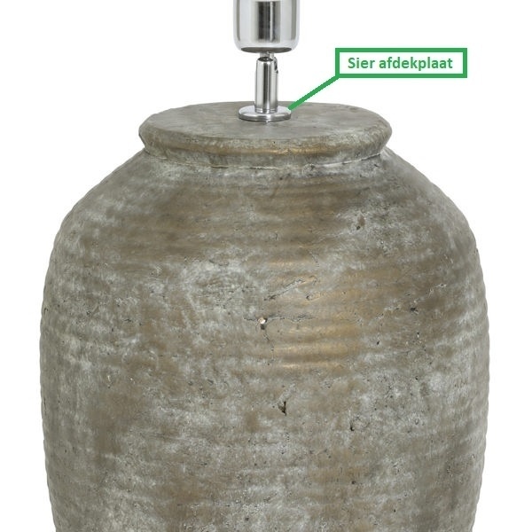 Sier afdekplaat getrapt messing - 8.5 cm