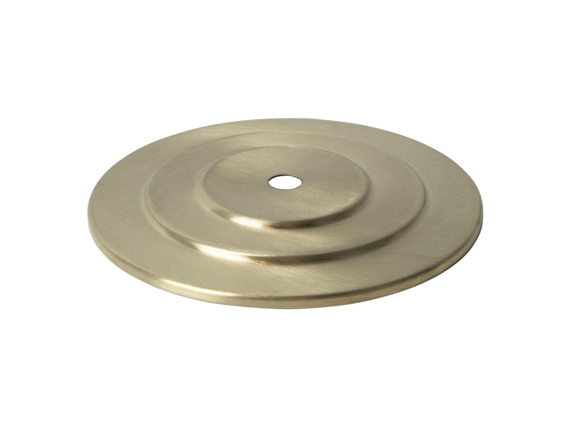 Sier afdekplaat getrapt messing geschuurd - 12.5 cm Sier afdekplaat getrapt messing geschuurd - 12.5 cm