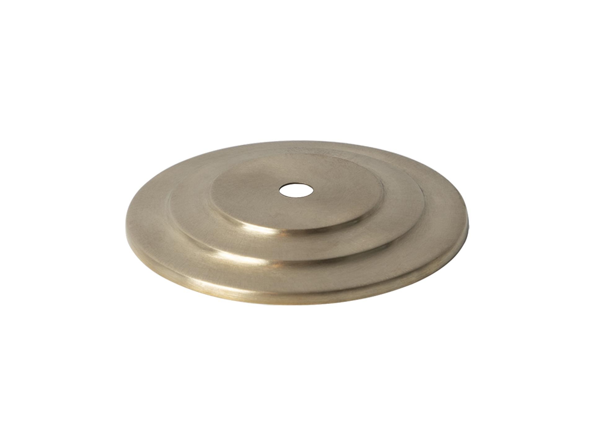Sier afdekplaat getrapt messing geschuurd - 9 cm Sier afdekplaat getrapt messing geschuurd - 9 cm