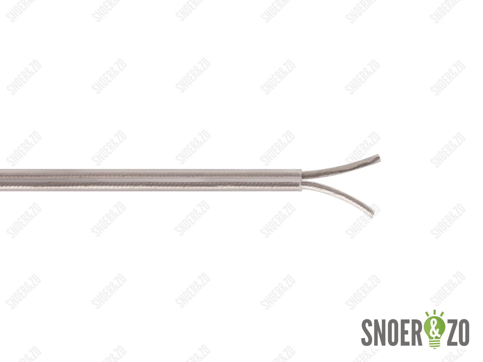 Snoer plat transparant 2x0,75 mm² Snoer plat transparant 2x0,75 mm²