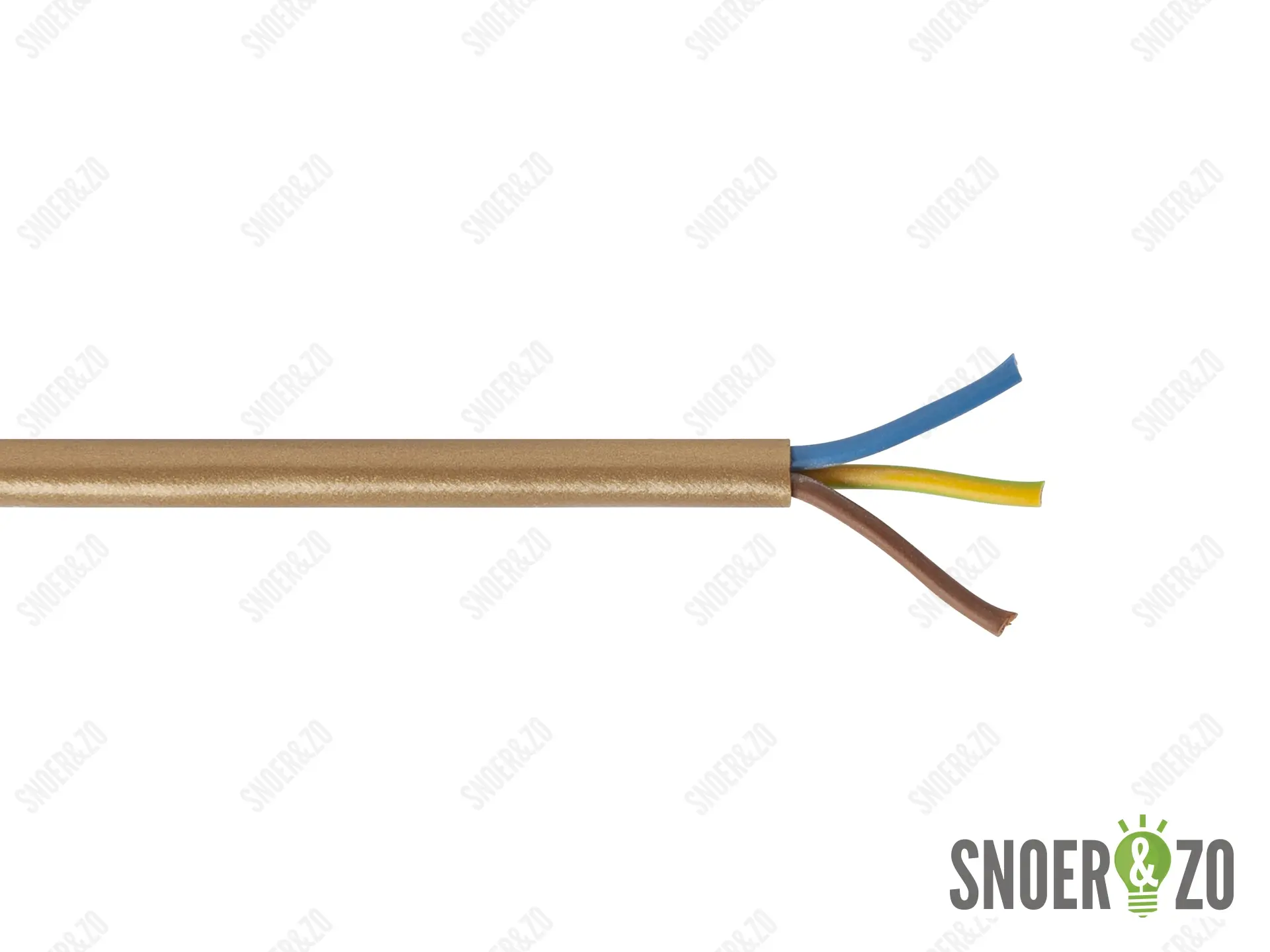 Snoer rond goud 3x0,75 mm²