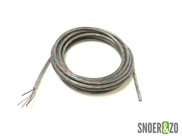 Snoer rond transparant 5x0,75 mm²