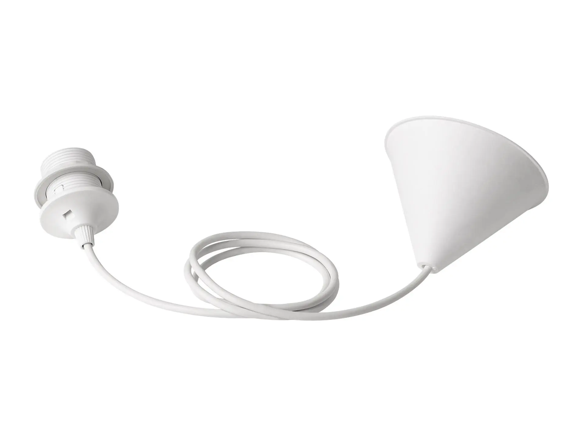 Snoerpendel E27 wit - 200 cm - met plafondkap