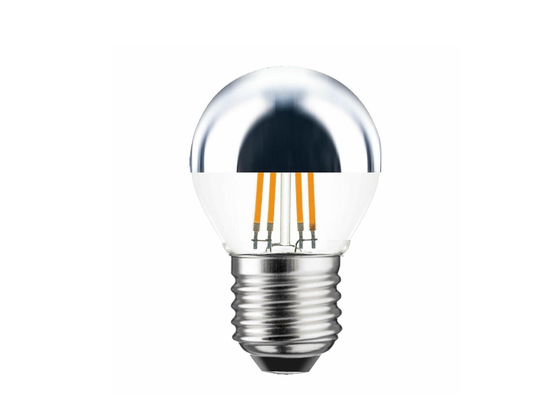 SPL LED filament kogel kopspiegellamp 4W E27 zilver dimbaar