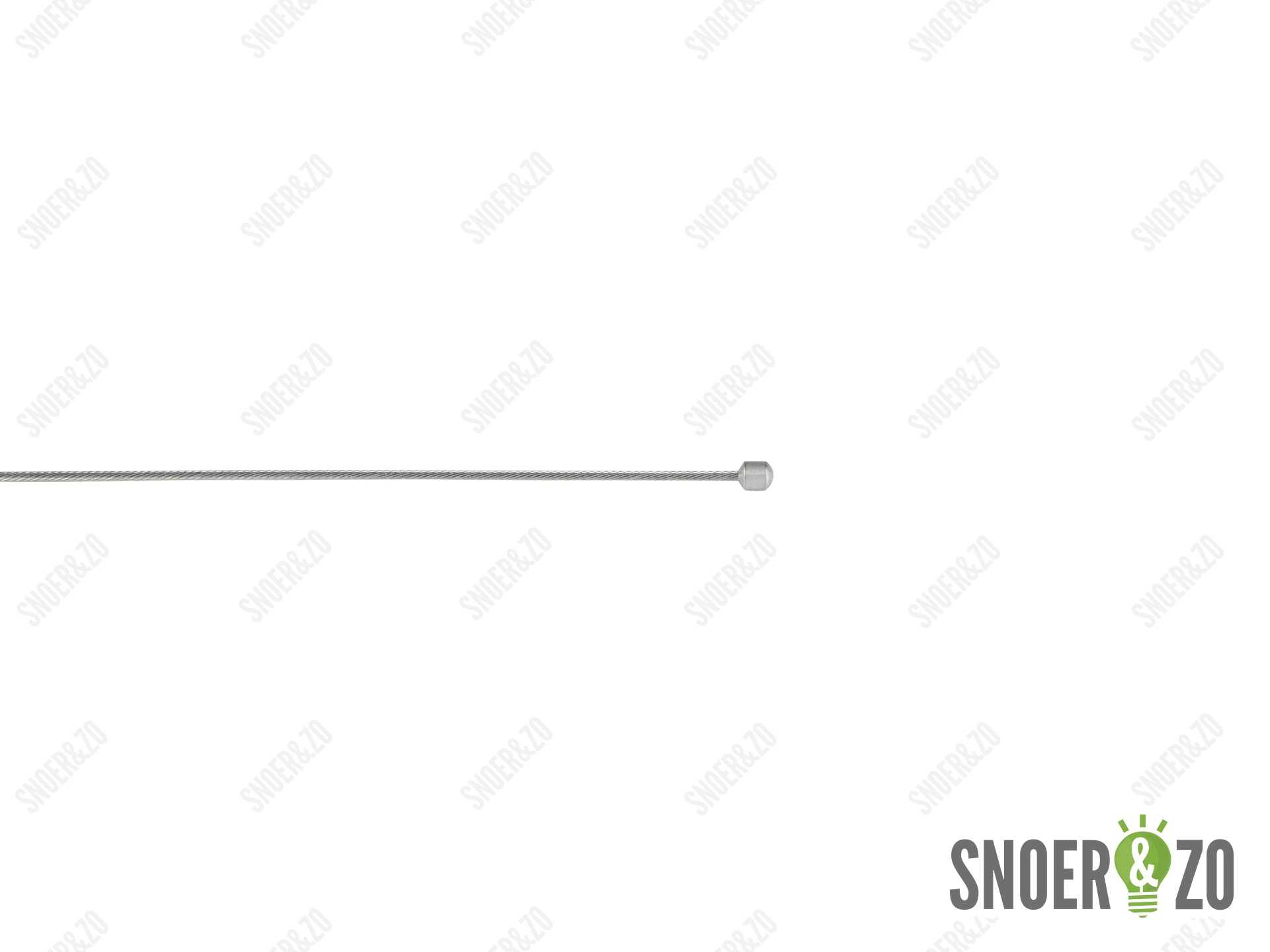 Staalkabel 1,5 mm met cilinder eindstop - 225 cm