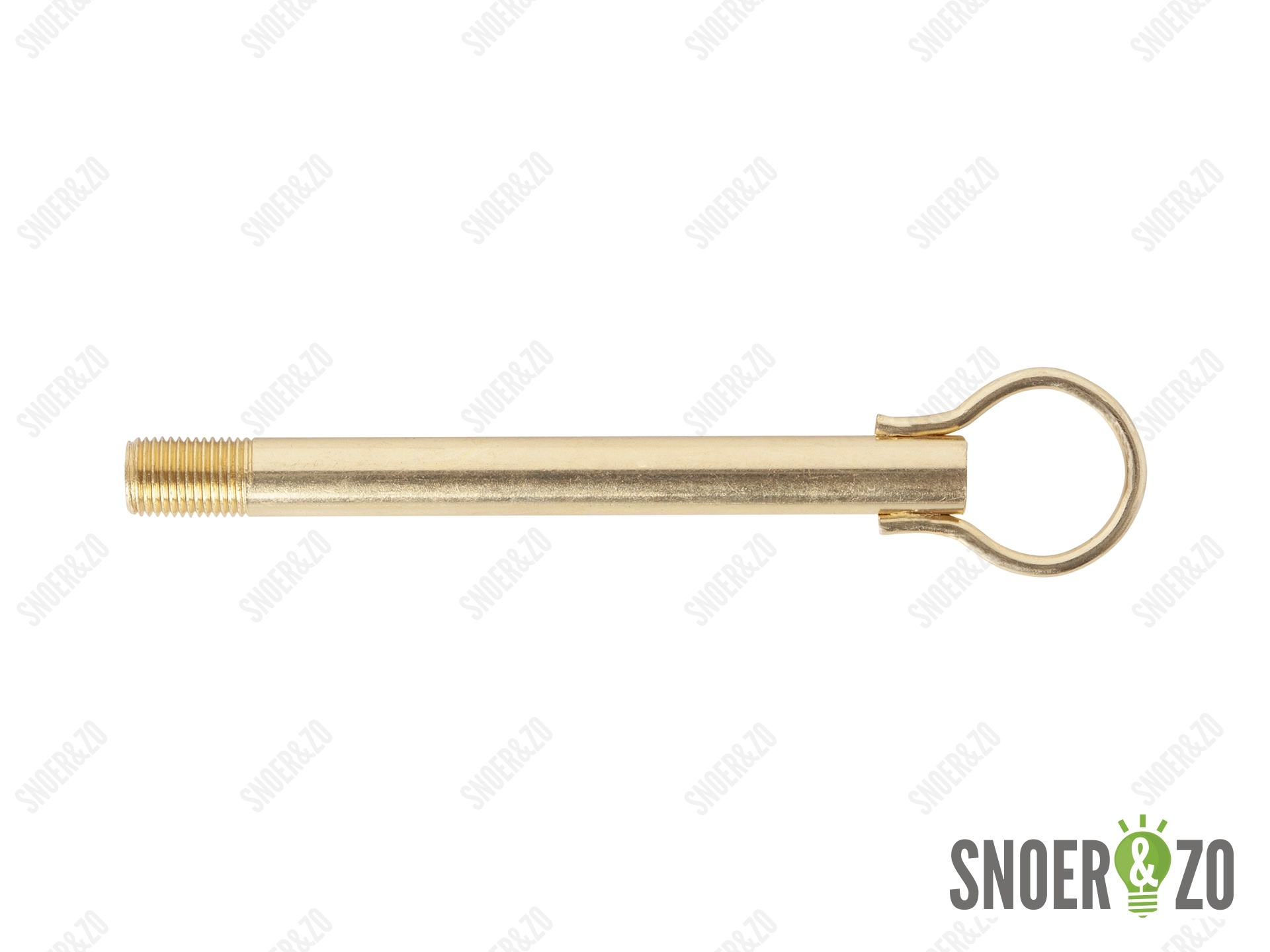 Stelpijp messing glans - lengte 140 mm - M10x1