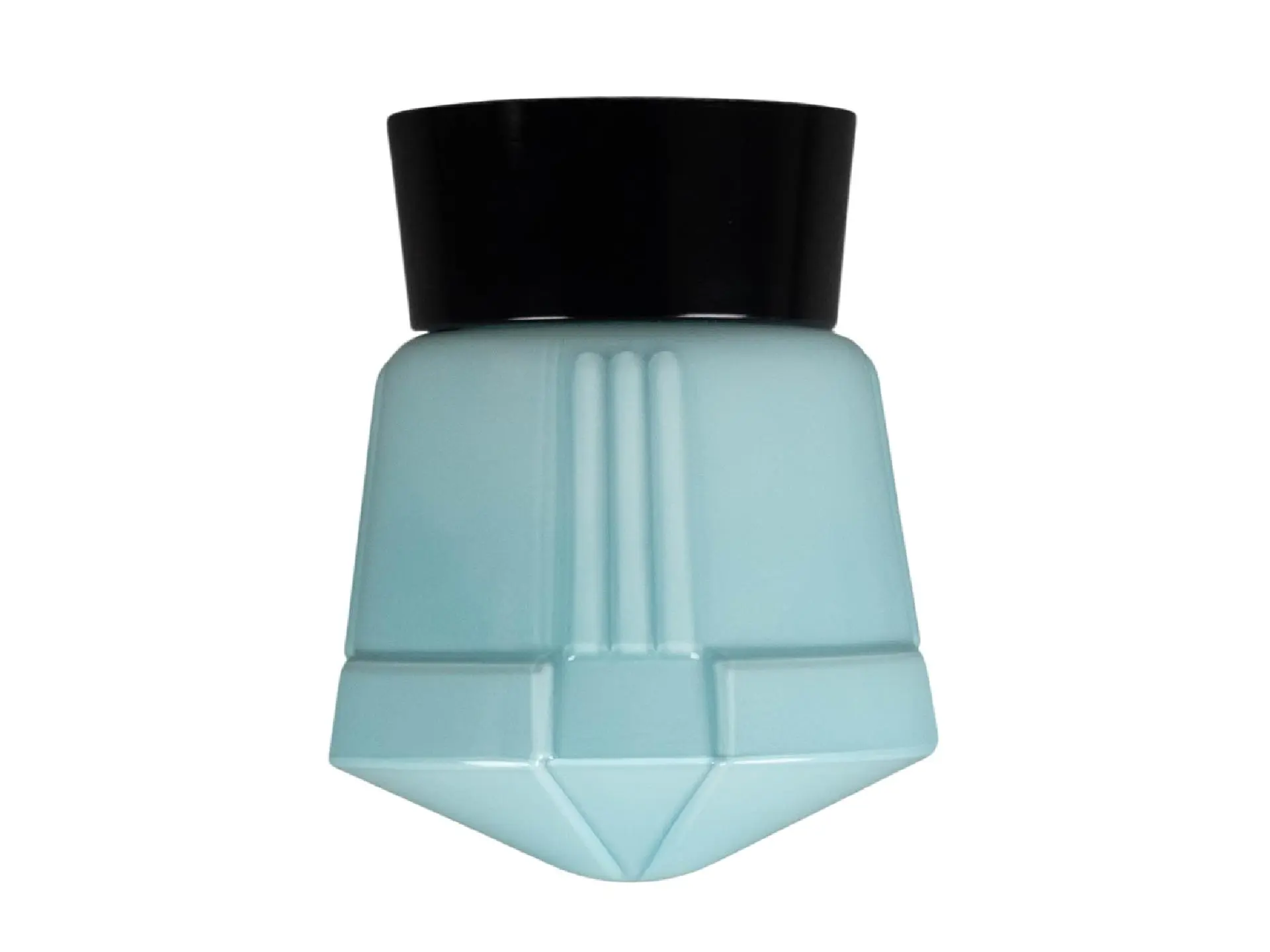 Thabur plafonnière deco blauw met zwarte houder