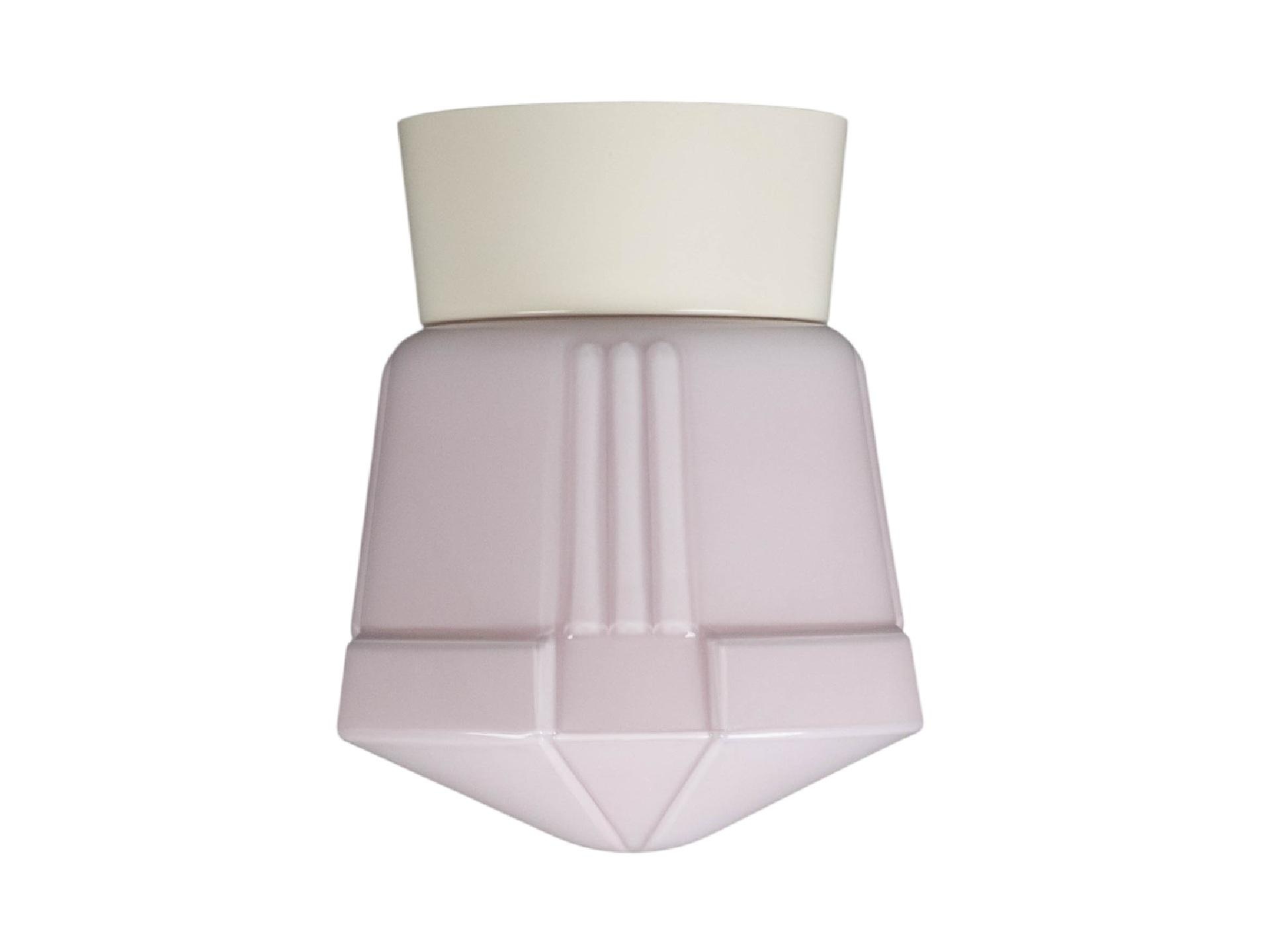 Thabur plafonnière deco roze met witte houder