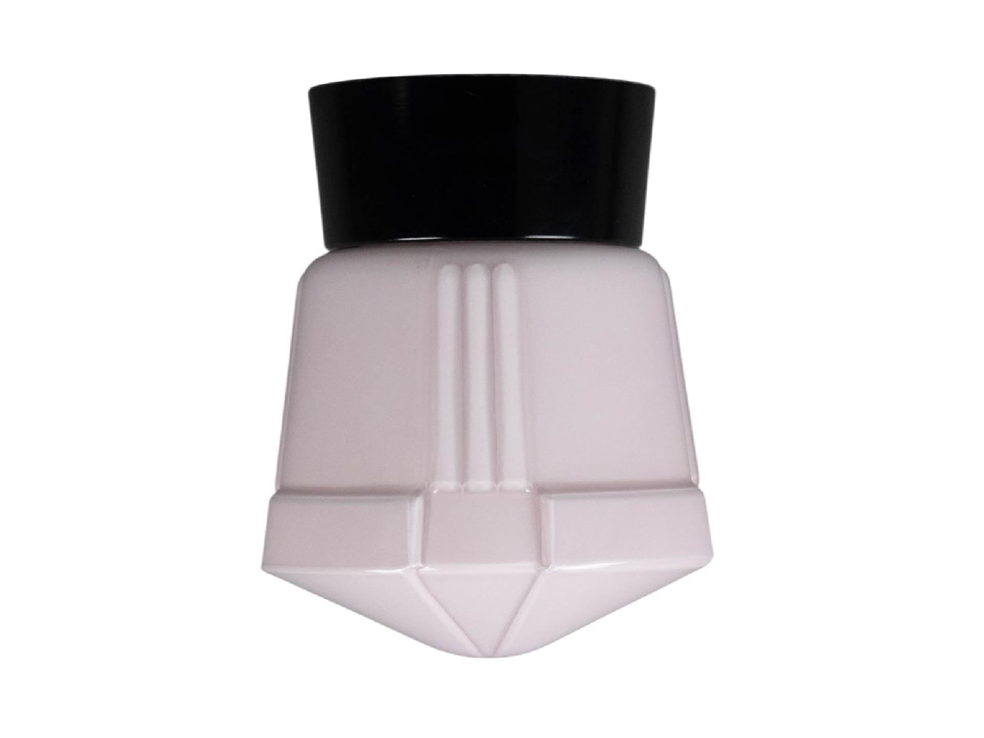 Thabur plafonnière deco roze met zwarte houder