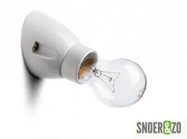 THPG wandlamp wit porselein schuin E27 THPG wandlamp wit porselein schuin E27