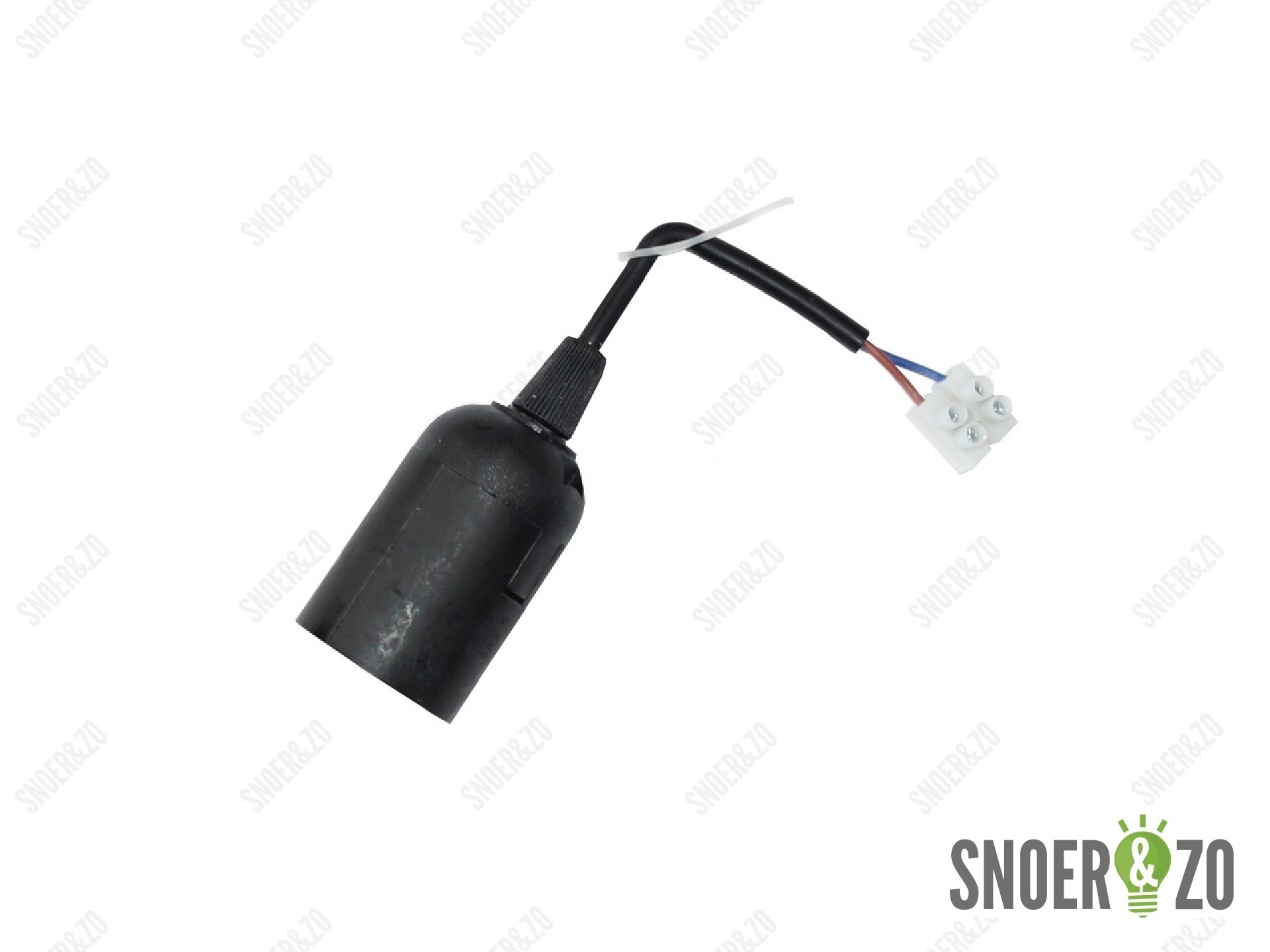 Verhuisfitting zwart E27 incl. kroonsteen Verhuisfitting zwart E27 incl. kroonsteen