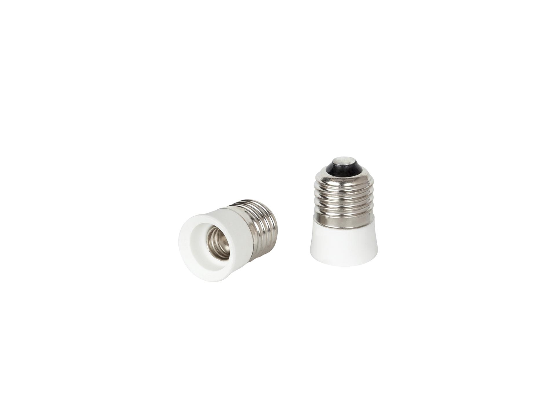 Verloopfitting van E27 naar E14 fitting met porseleinen rand