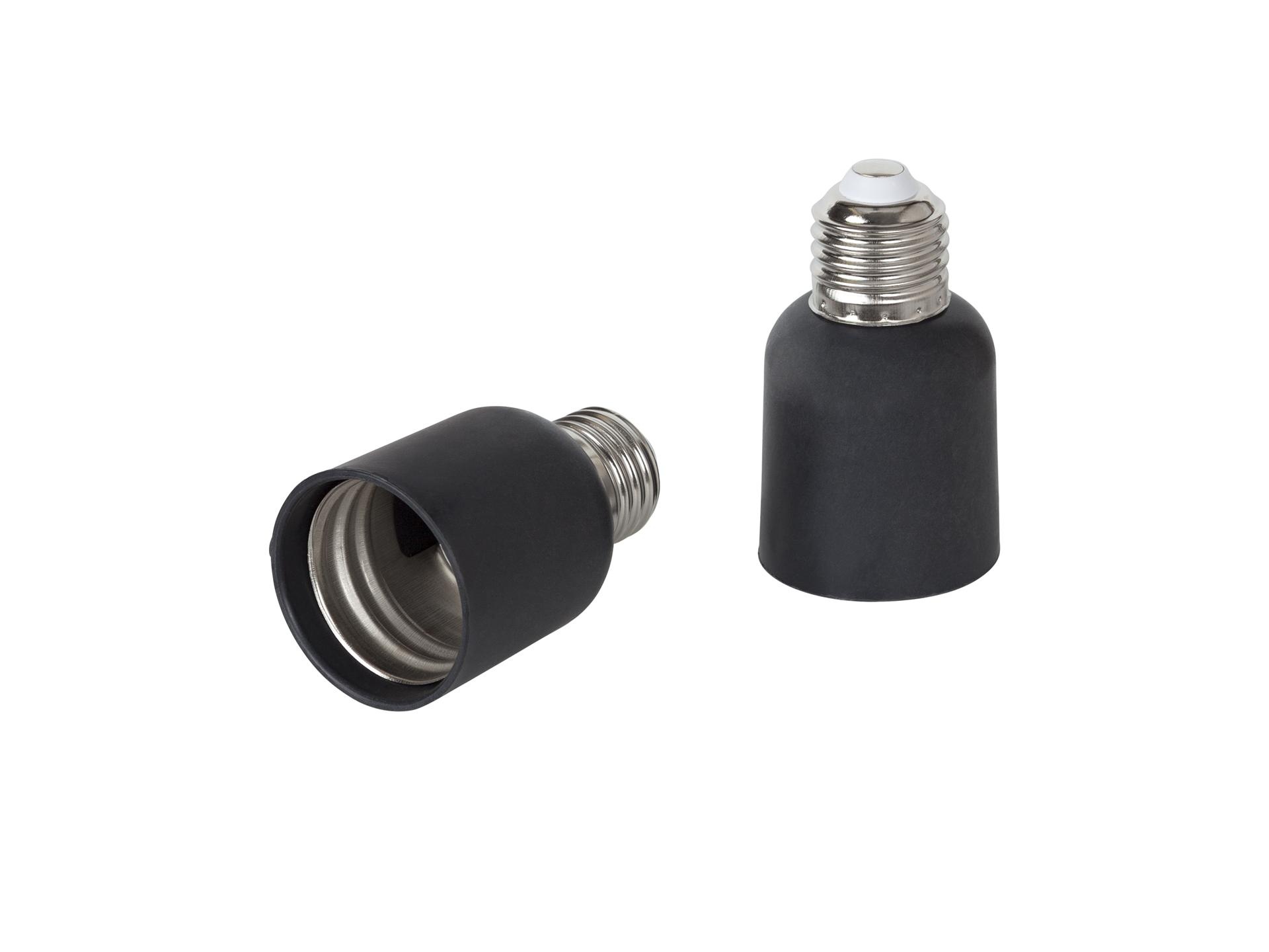 Verloopfitting van E27 naar E40 fitting zwart