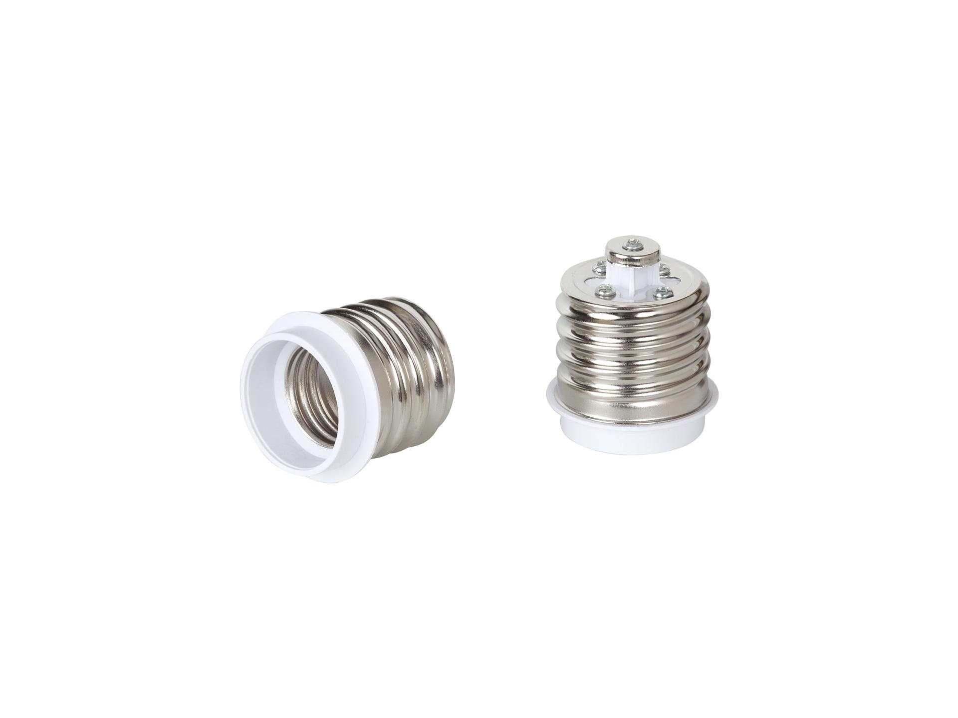 Verloopfitting van E40 naar E27 fitting met kunststof rand
