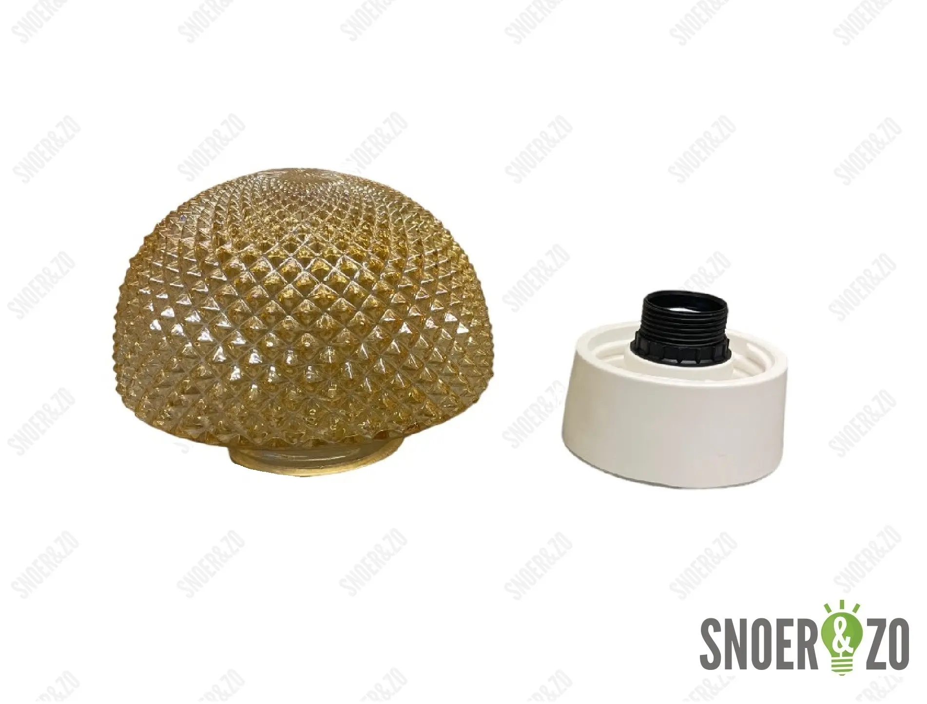 Vintage plafondlamp goud - halve bol