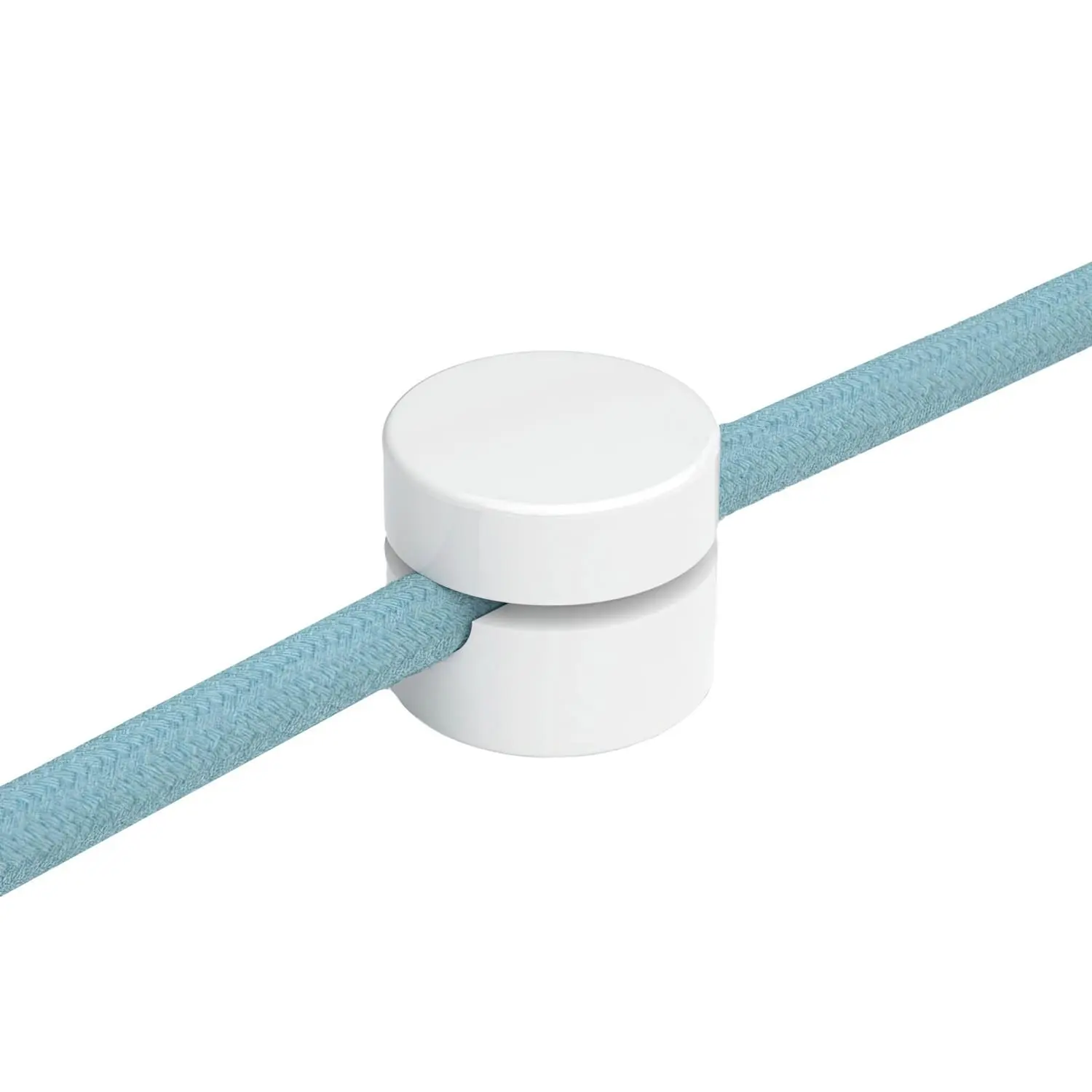 Wand kabelgeleider voor strijkijzersnoer wit - set van 2 stuks